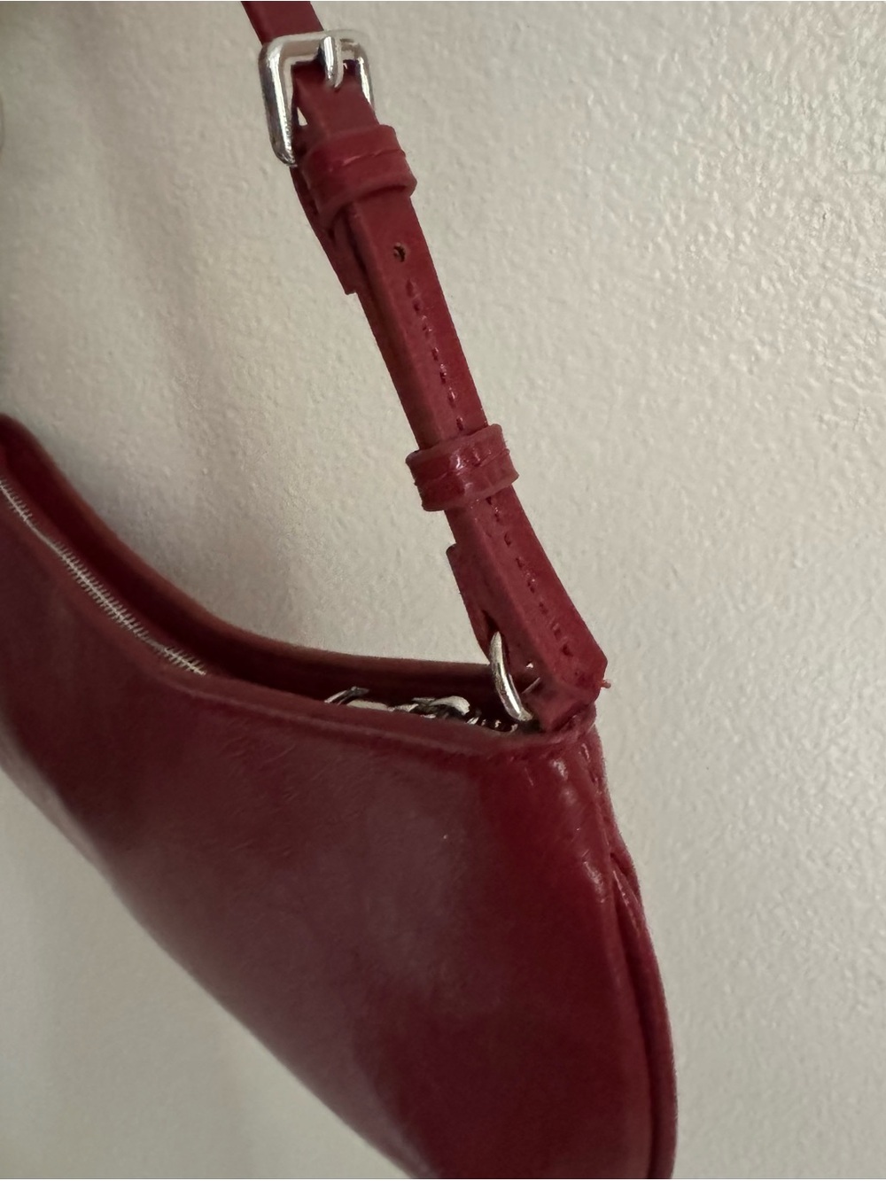 Zara Burgundy Shoulder Bag - Picture 2 of 4